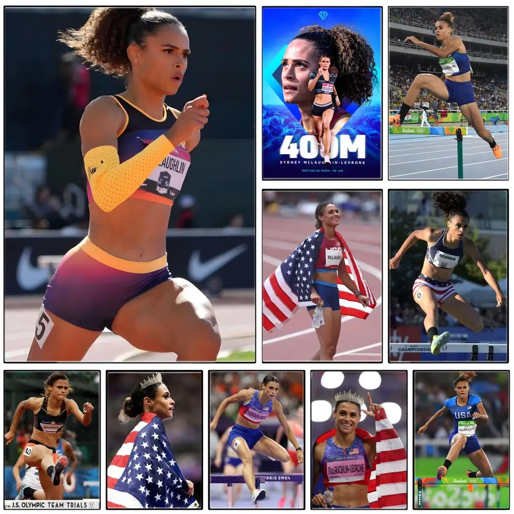 Athlete S-Sydney McLaughlin Poster  Self-adhesive Art Waterproof Paper Sticker Coffee House Bar Room Wall Decor