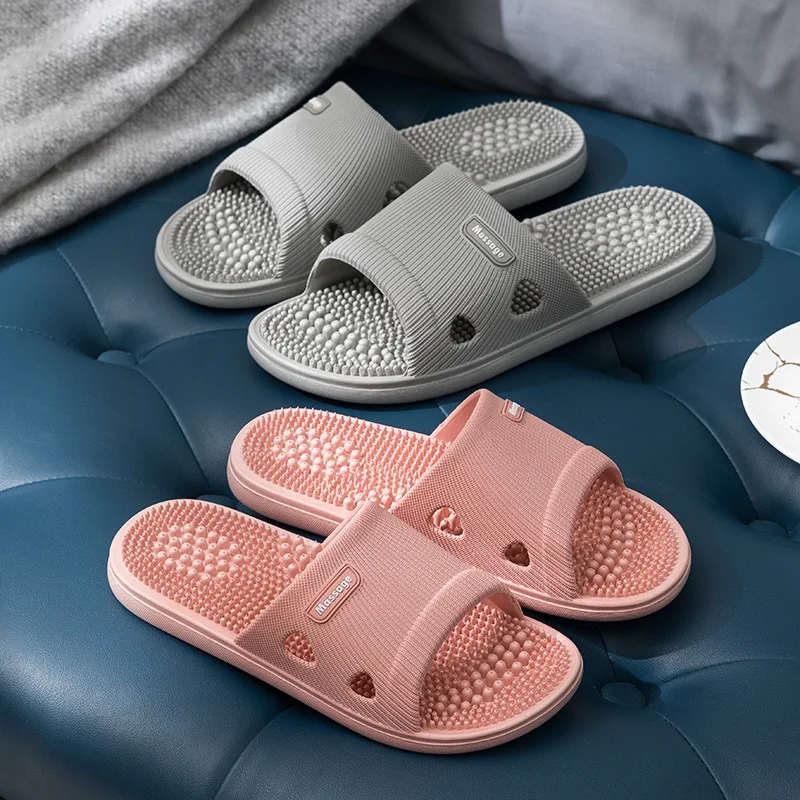 

Women Foot Massage Slippers Men Bathroom Non-Slip Beach Concise Couples Comfortable Slipper Soft Slides Casual Home Flats Shoes