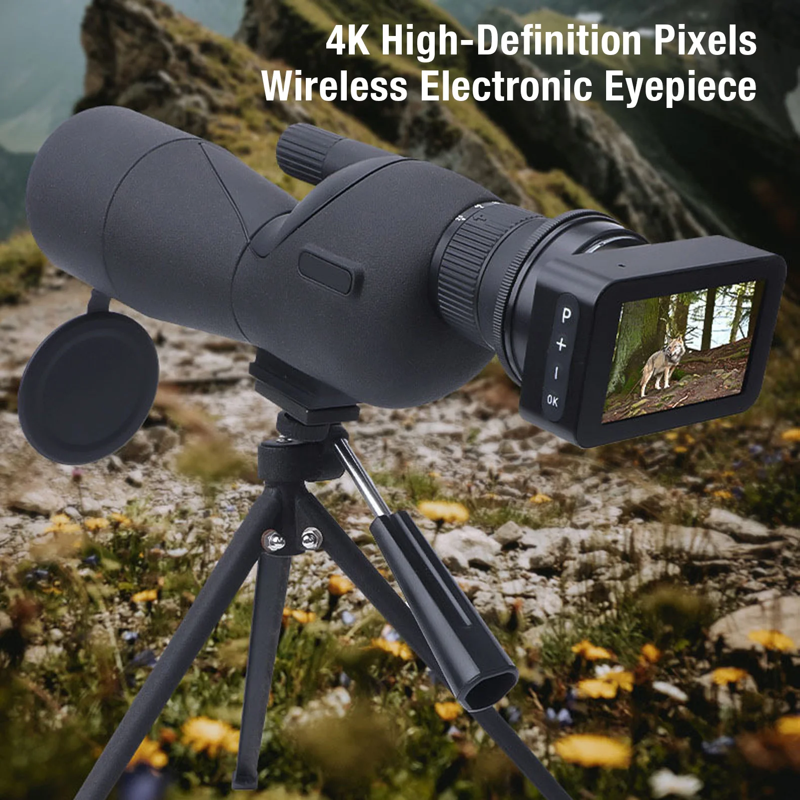 عدسة إلكترونية من النوع C شحن كامل اللون لمشاهدة الطيور 850 مللي أمبير في الساعة كاميرا عدسة تلسكوب 4K خفيفة الوزن لمشاهدة الطيور #1