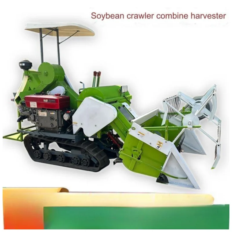 Small Mini Rice Wheat Paddy Cereal Combine Harvester with Thresher for Mountain Use on Potatoes and Crops