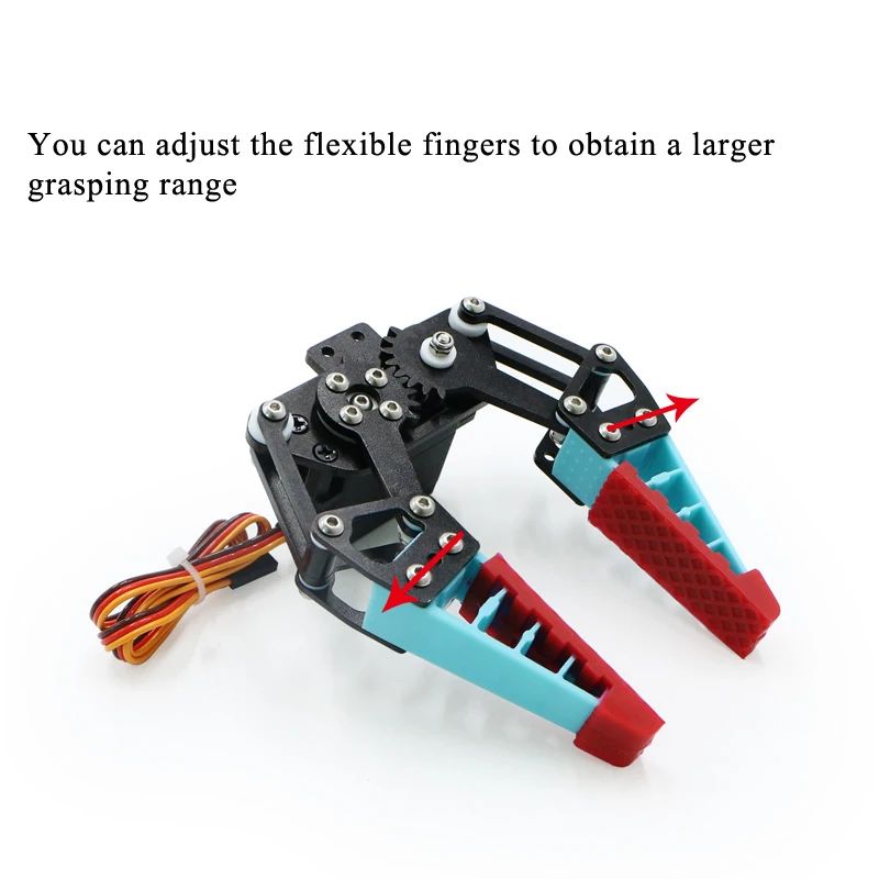 Neueste flexible roboter klaue bionic mechanischer arm finger mit silikon rutsch festem greifer pwn control servo programmier roboter kit – Detail 2