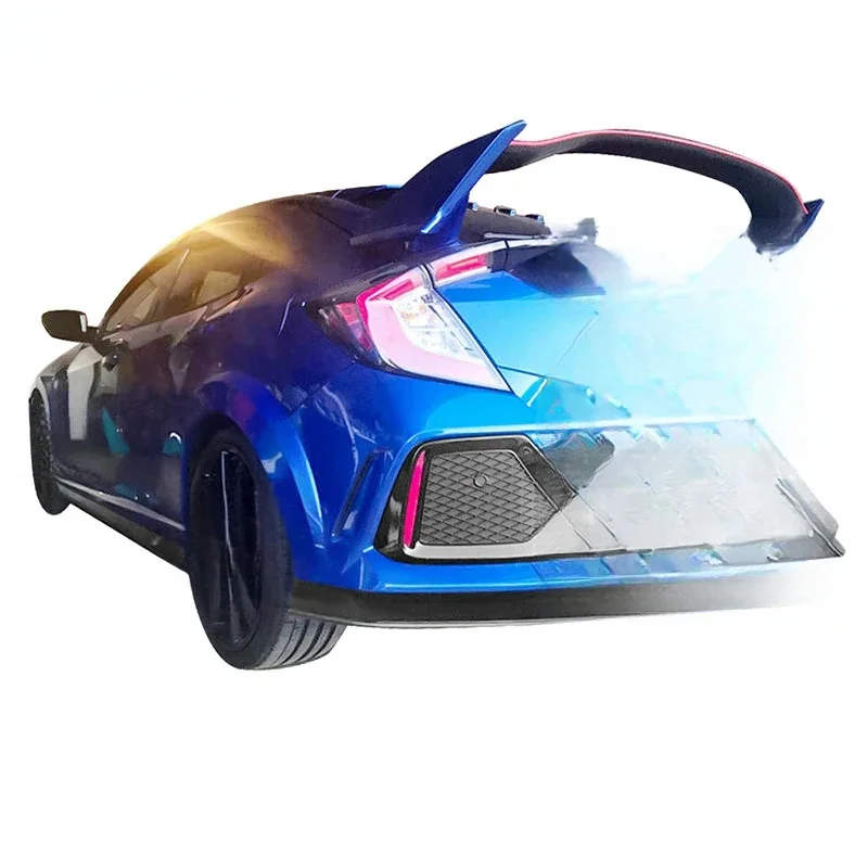Practical PP Plastic Aerodynamic Type R Conversion Body Kit Rear Bumper Lip Hatchback Sport Universal Fit Car Auto Guard