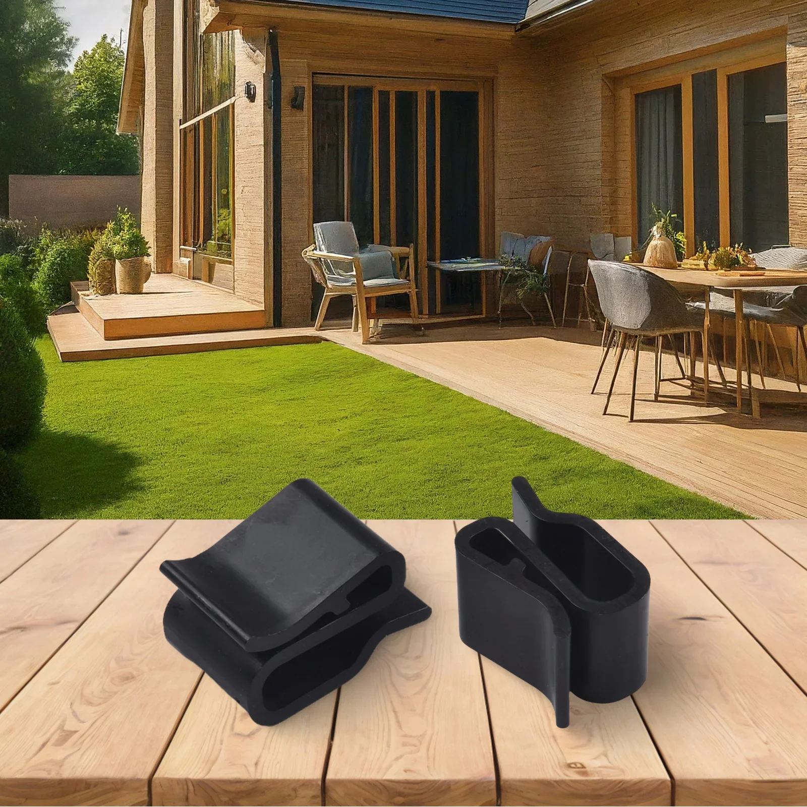 For 6.0-6.50mm Cable PV Wire Clip Cable Clamp Outdoor 2.5x1.4cm Anti-aging Black For PV Module Photovoltaic Plastic