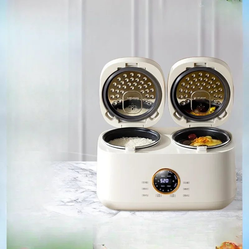 Double gall double use rice cooker two-in-one cooking rice and soup intelligent multi-function double door non-stick pan