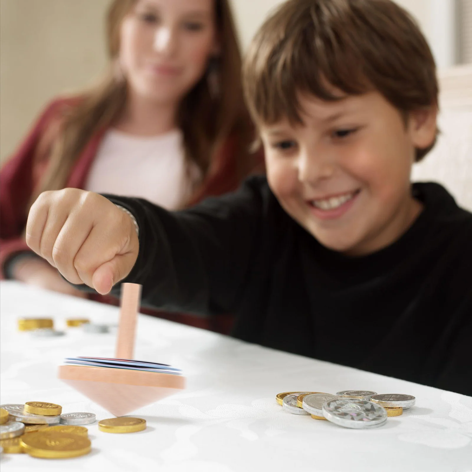 1 مجموعة الخشب الوتد الأعلى الجيروسكوب الطبيعي خشبية اليد الغزل القمم للأطفال الإبداعية DIY بها بنفسك تلوين اللعب الأطفال في الهواء الطلق حفلة الحسنات #5