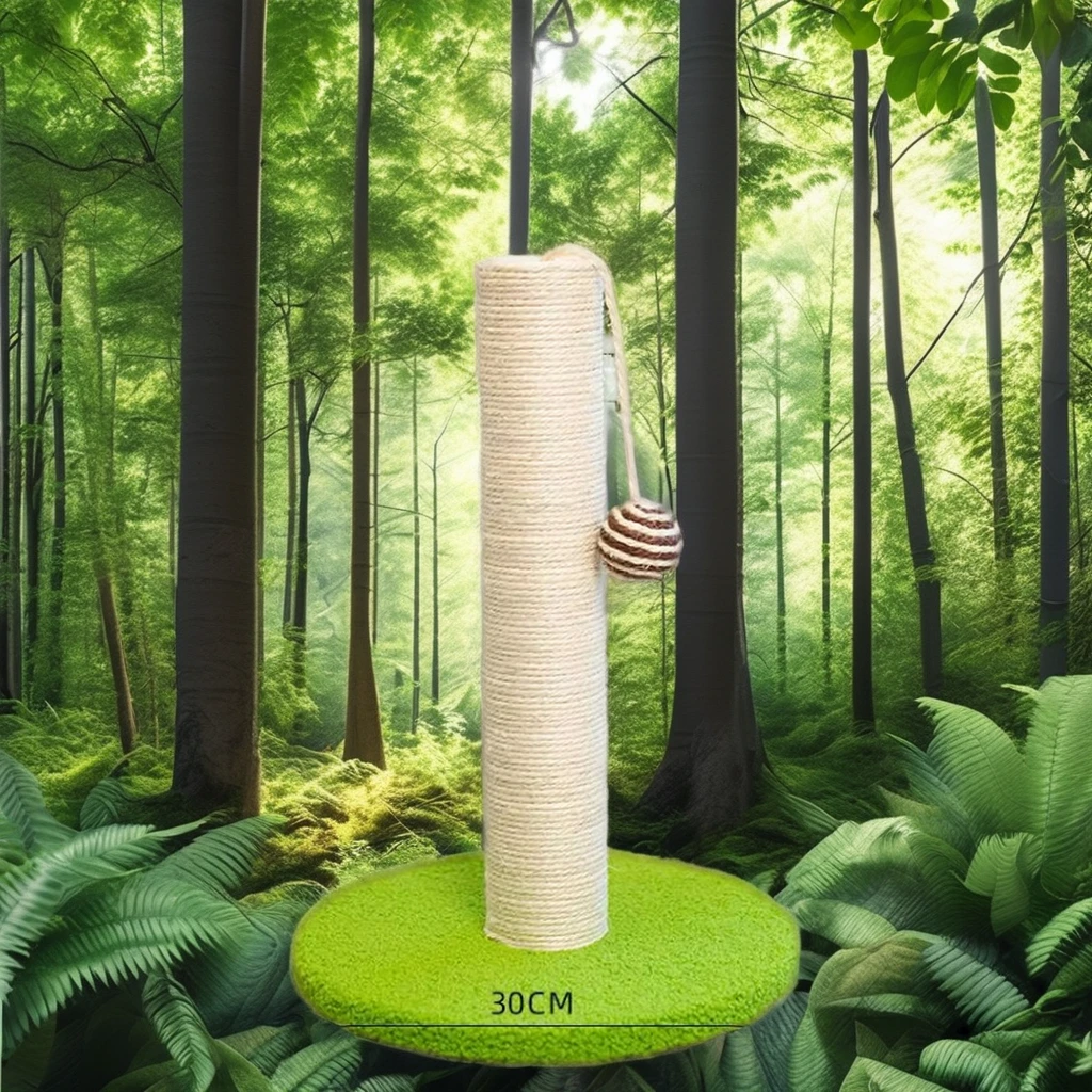 Luxurious Modern Eco-Friendly Cat Scratcher Wooden Cat Tree Sisal Toys Wool Material Cat House Classic Cartoon Carton Packed