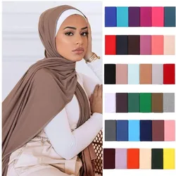 (70-75)*(175-180)CM/Hijab musulmani donne colore solido pianura scialli Hijab avvolgere sciarpa in Chiffon 40 colori sciarpa fascia