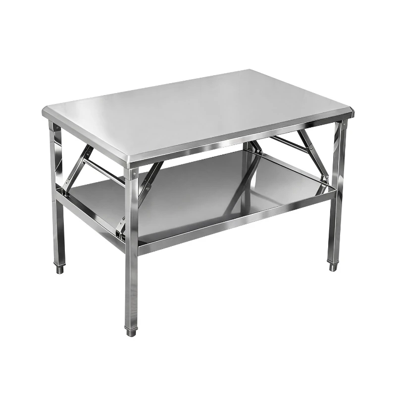 Commercial cabinets Stainless steel folding workbench Kitchen console Dining room Packing, charging table Cutting vegetables