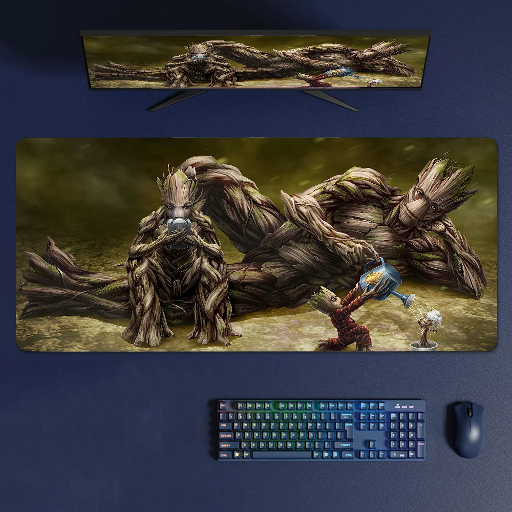 Cute G-Groot Mousepad Large Gaming Mouse Pad LockEdge Thickened Computer Keyboard Table Desk Mat
