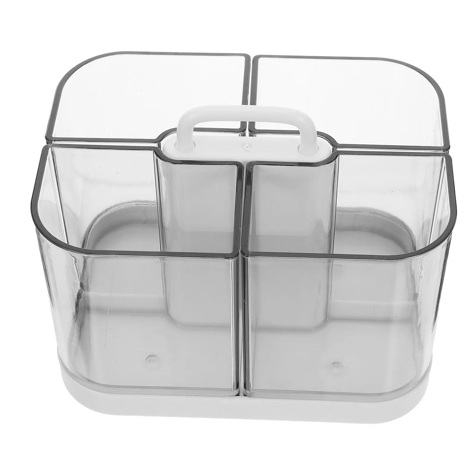 

Stackable Transparent Plastic Desk Organizer Large Capacity Detachable Portable Office Student Desktop Storage Organizer
