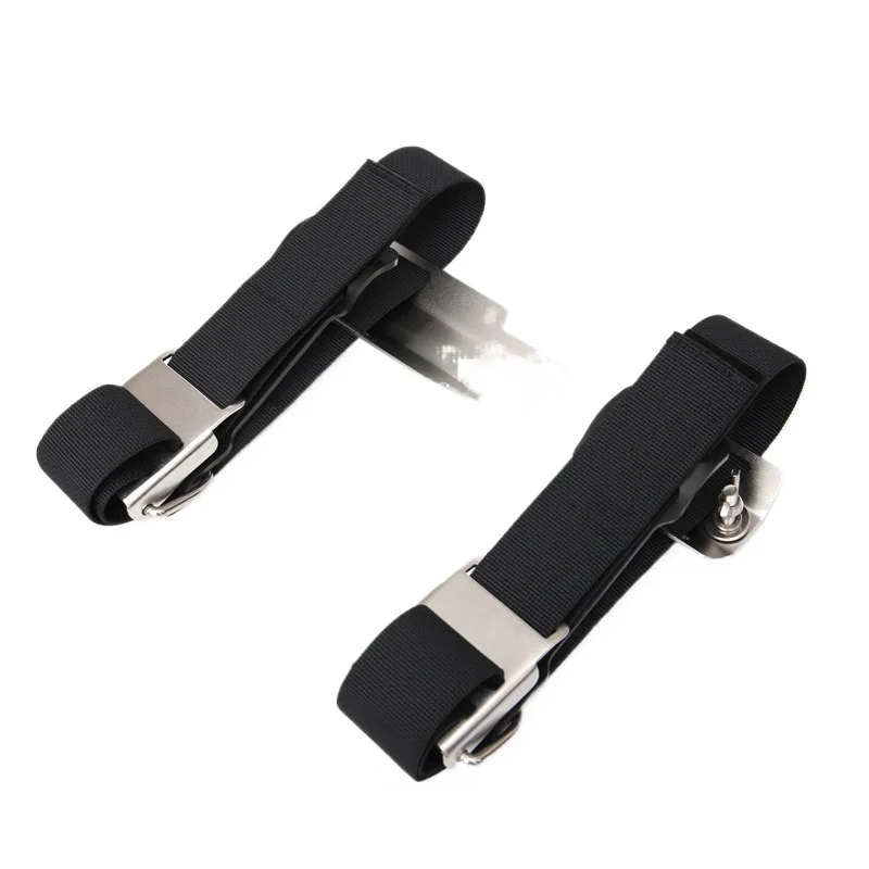 Stainless Steel Single Bottle Adapter for Diving Back Flight, Gas Cylinder Belt Combination with Screw Anti-slip Pad