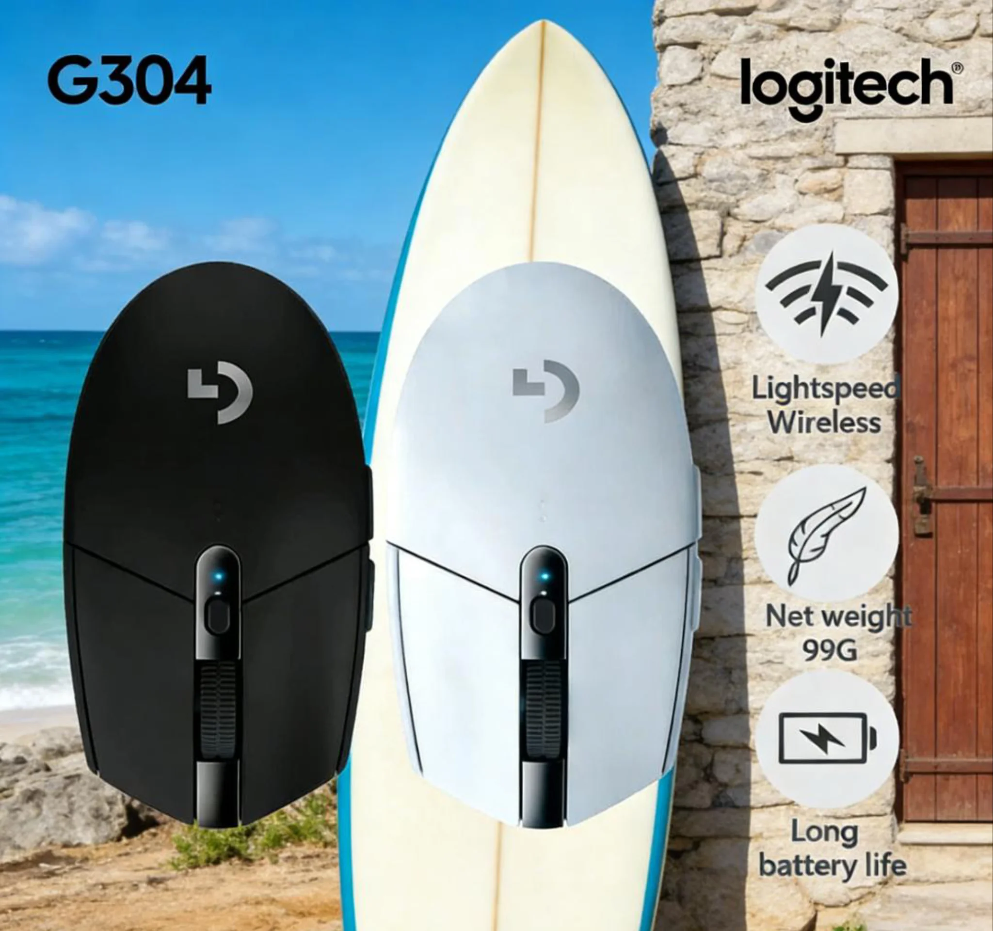 

Logitech G304 LIGHTSPEED Wireless Gaming Mouse 12000 DPI HERO Sensor 1ms Latency Durable Design for Office Gamers 250hr Battery