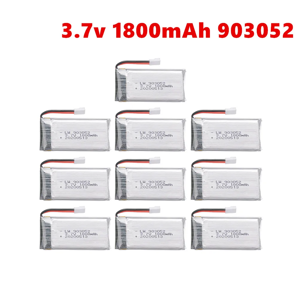 3.7v 1800mAh Rechargeable Battery for KY601S SYMA X5SW X5 M18 H5P 903052 3.7v Lipo battery XH2.54 Plug