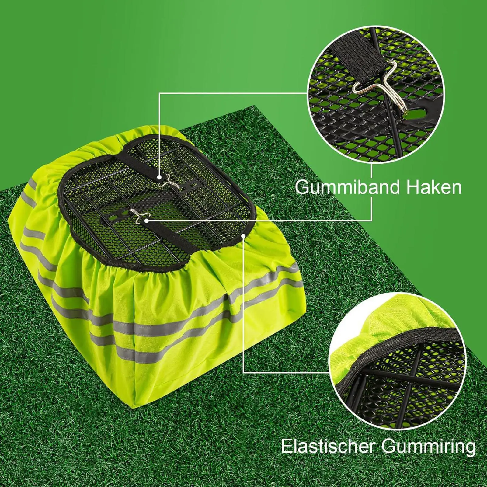 

Bike Basket Liner Bike Trunk Rain Cover Protective Tarp With Reflective Strip For Long-Distance Daily Commute Leisure Rides