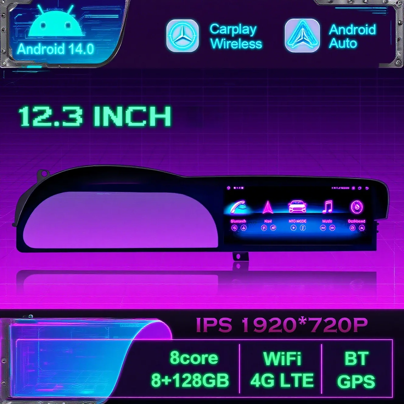 

12.3" Radio CarPlay For Mercedes Benz S Class W221 CL W216 2005-2013GPS Multimedia Video Player Navigation Qualcomm Touch Screen