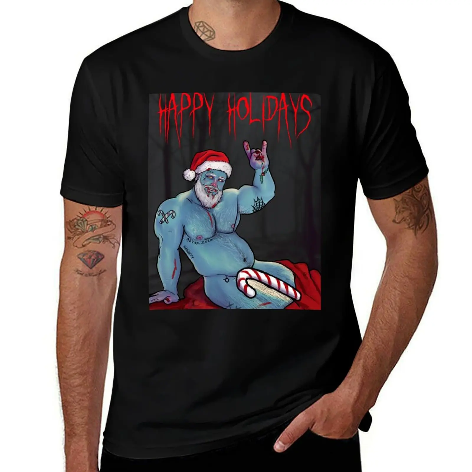 Gay Monster Xmas - Astra Zero T-Shirt man graphic t shirt T-Shirt