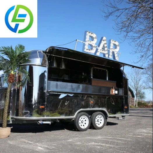 Custom Design Coffee Food Cart Drink Trailer Ice Cream Fast Food Cart Mobile Vending Unit