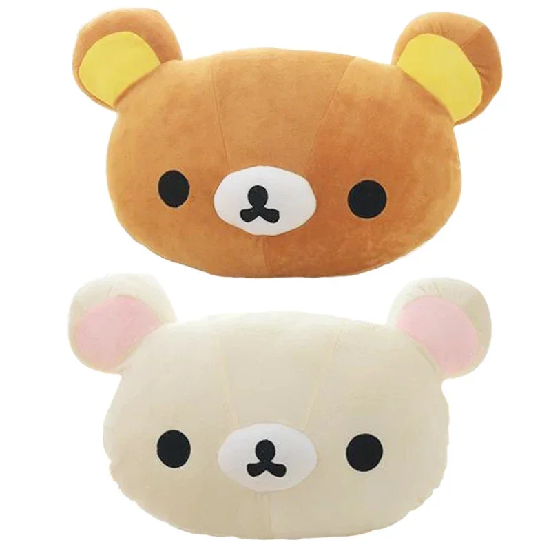 

Мультяшная Подушка Rilakkuma, плюшевая подушка, мягкая, легкая, с головой коричневого медведя, плюшевая игрушка, милая, расслабляющая подушка для дивана, Детский Рождественский подарок