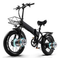 CMACEWHEEL RX20MAX Dual Motor  Electric Bike 20” Fat Tire Ebike for Adults Men & Women, 48V18Ah864WH, 7 Speed, Hydraulic Brake