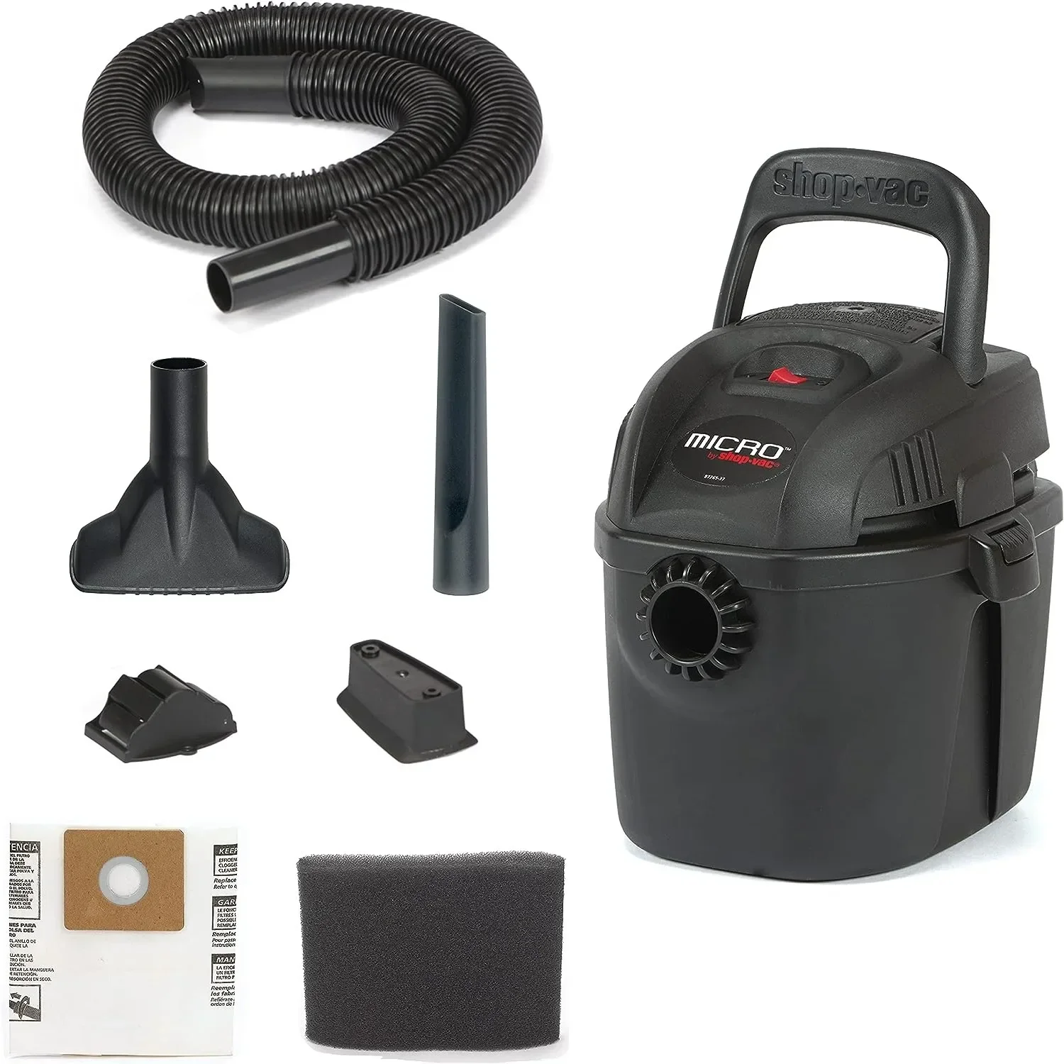 for  Shop-Vac 2021005, Micro Wet Dry Vacuum, 1 Gallon, 1.25 in Diameter x 4 Ft Hose, 50 CFM