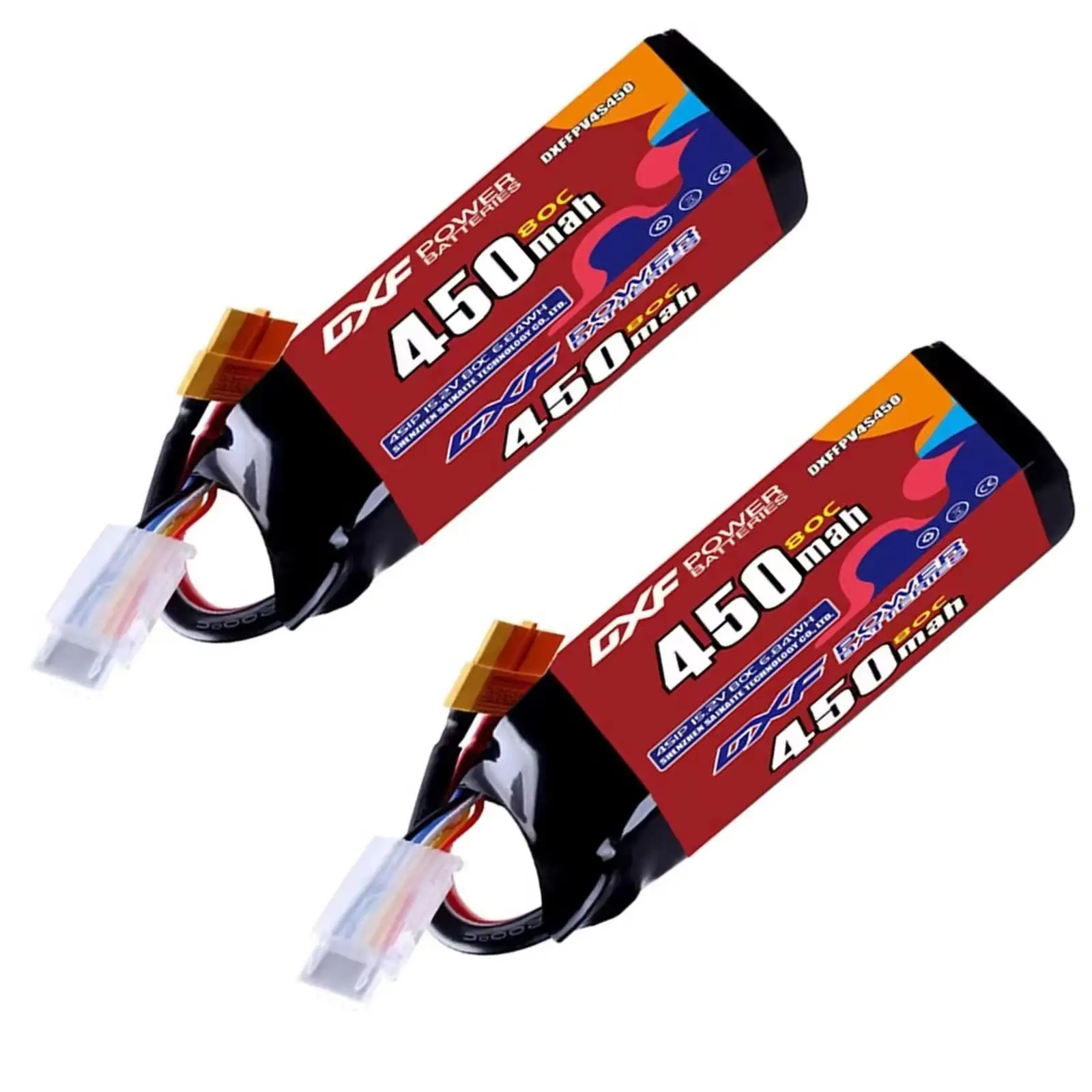 

DXF 4S Lipo аккумулятор 15,2 В 80C 450 мАч с разъемом XT30 XT60 JST для квадрокоптера, вертолета, дрона, самолета, FPV