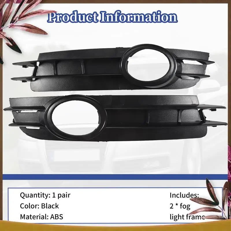 

AB59-2X Front Fog Light Lamp Grill Grille For - A6 And A6 Quattro C6 2005 2006 2007 2008 4F0807681A 4F0807682A