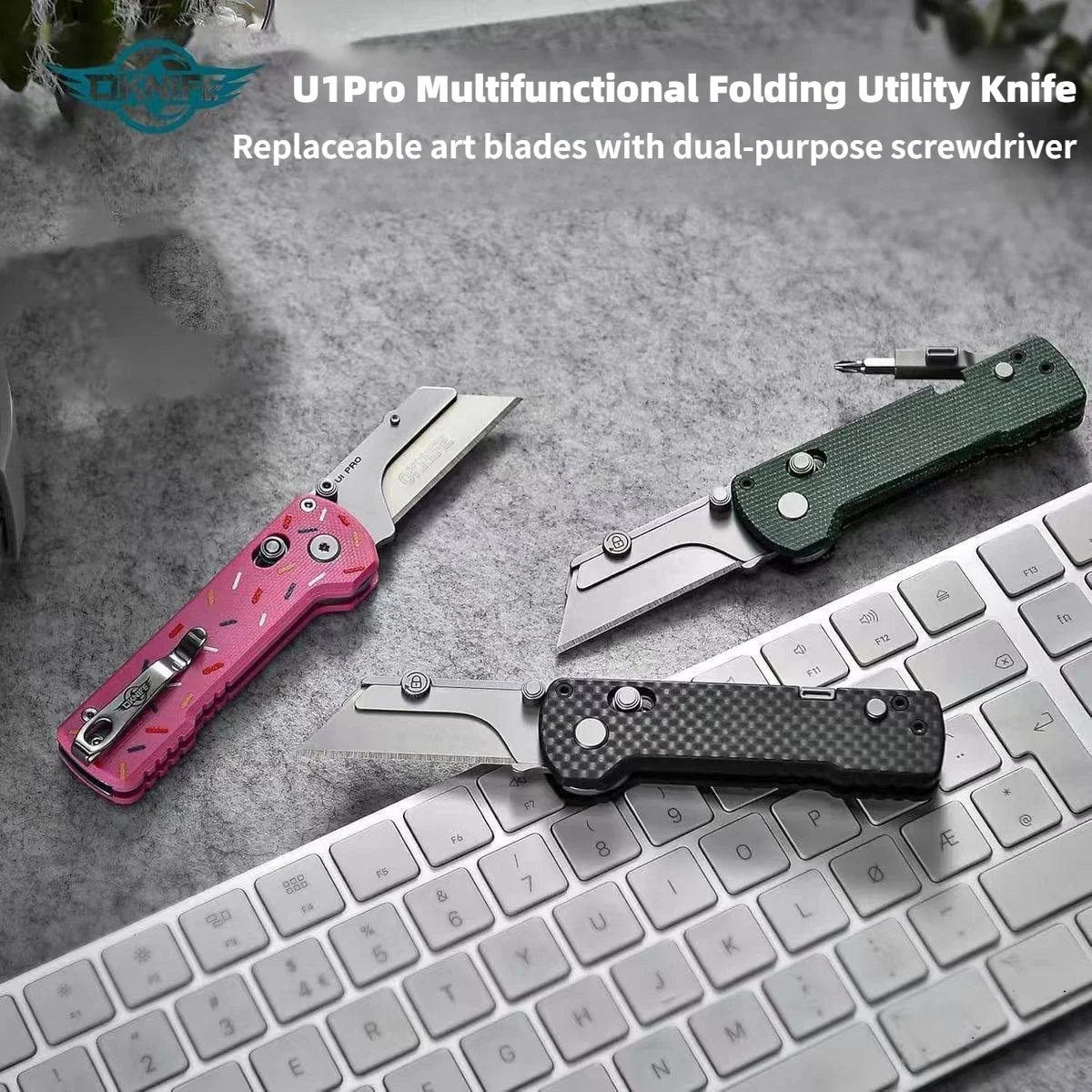 oknife-u1pro-multi-functional-folding-utility-knife-with-back-clip-screwdriver-carbon-fiber-edc-tool-portable-folding-art-knife