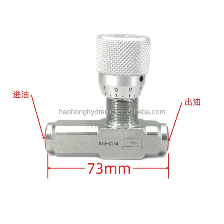

Гидравлический односторонний регулирующий клапан Haohong STU-G1/4, STU-G3/8, G1/2, STU-G3/4, STU-G1, 35 МПа, 15 л/мин, гарантия 1 год