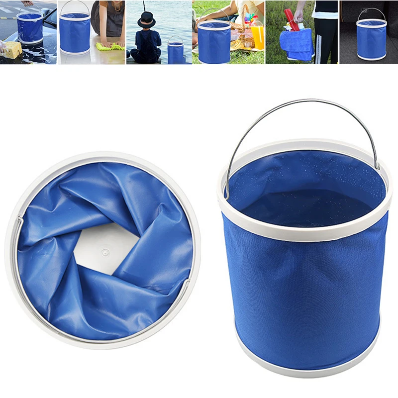 דיג מתקפל דלי מים ניידים שקית אחסון מתקפל מיכל חיצוני מכונית לשטוף מחנאות כלי ניקוי כביסה