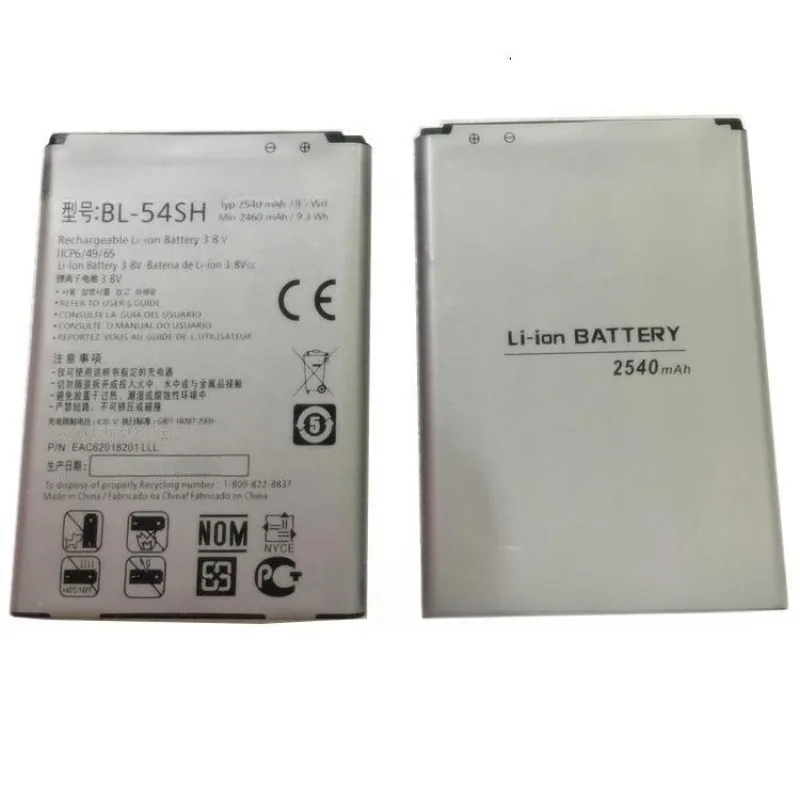 BL-54SH Replacement Battery For LG Optimus G3 Mini G3s G3c B2MINI D724 D725 D728 D729 D722 D22 2540mAh 9.7Wh Battery