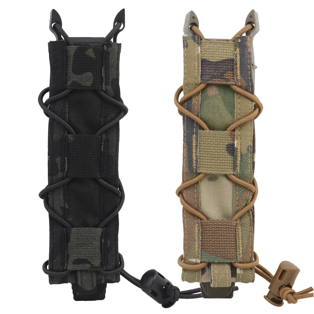 Tactical Open Pistol Magazine Pouch for MP5/MP7/.45 Long Single MOLLE/PALS Malice Clip Mag Bag Hunting Airsoft Accessories