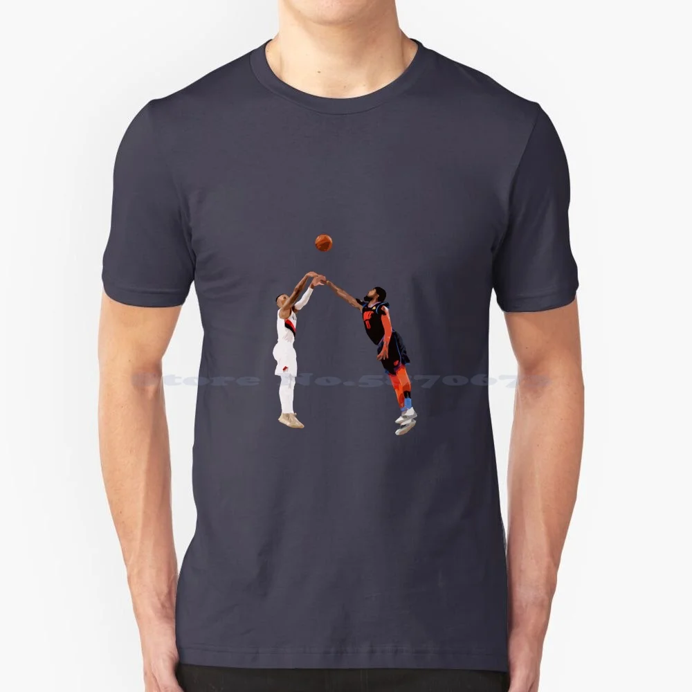 Damian Lillard Buzzer Beater Vs Okc T Shirt 100% Cotton Tee Aaron Judge Giancarlo Stanton All Rise Bronx Bombers Sports Derek