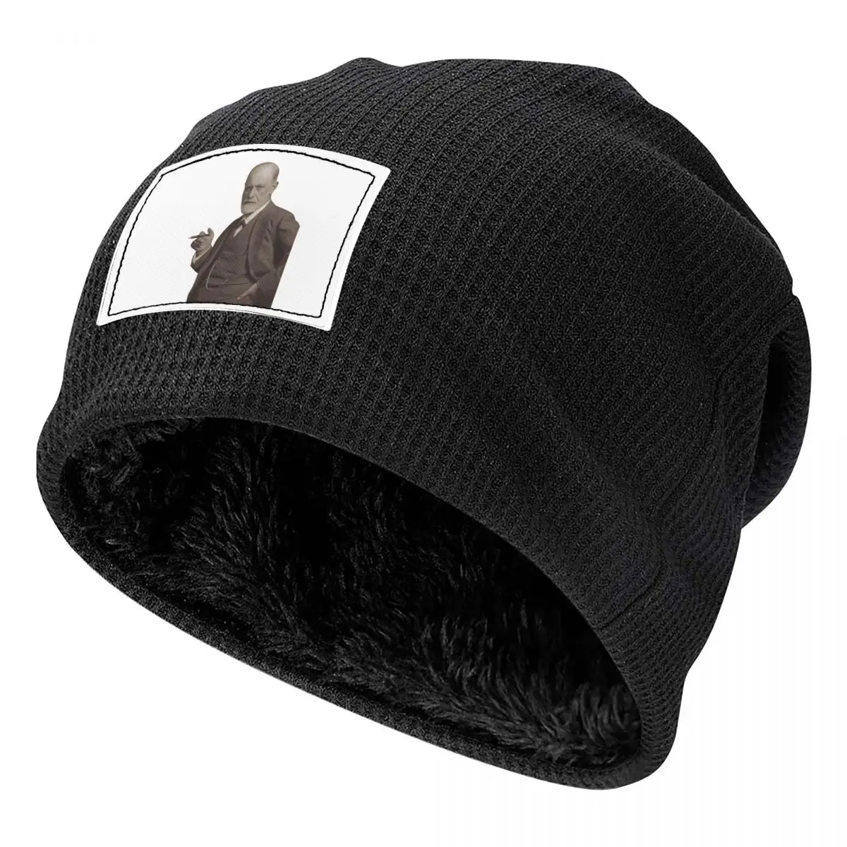 Freud With Cigar Blush Pink Men Women Adult Beanies Caps Fleece-Lined Bonnet Hat Warm Hip Hop Autumn Winter  Skullies Hats