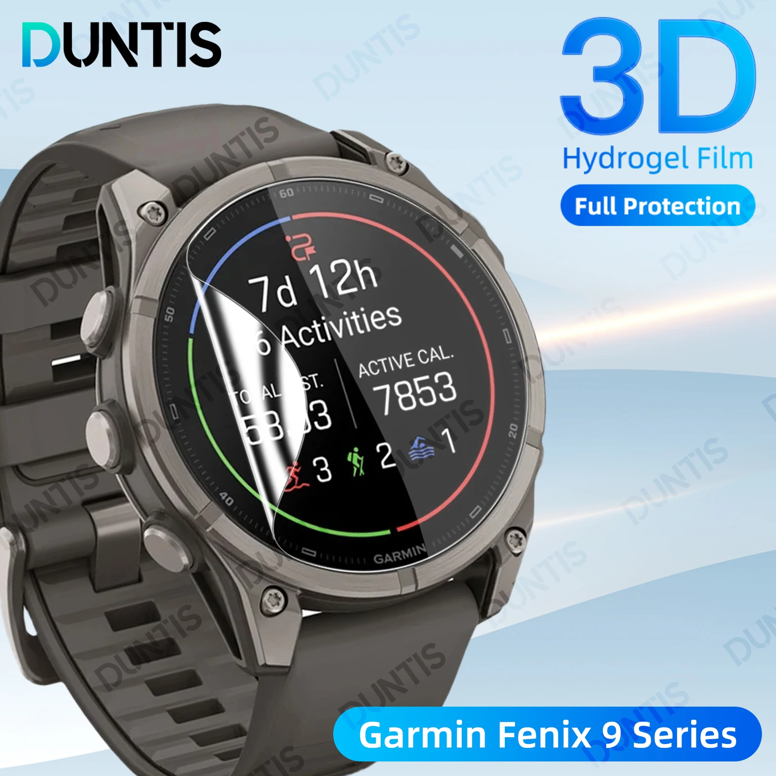 3D Screen Protector for Garmin Fenix 9 Pro Solar 43mm/47mm/51mm Flexible Hydrogel HD Full Coverage Protection Film Accessories