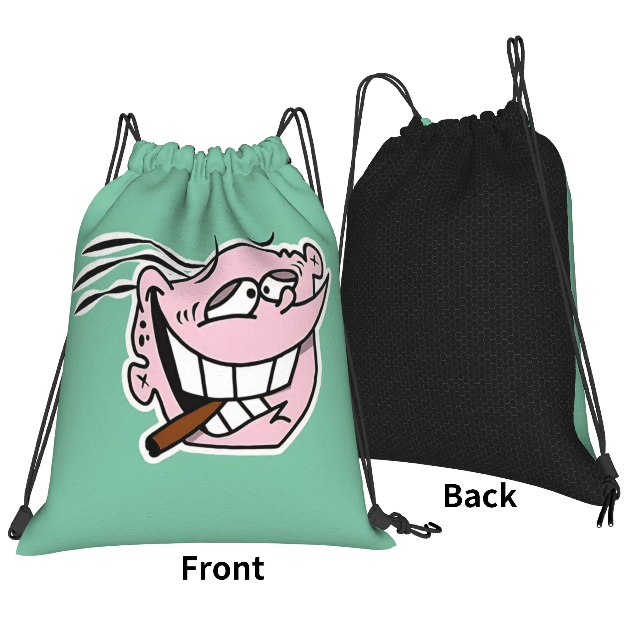 Ed  Edd  Eddy quirky group cartoon Portable Sports Riding Gym Drawstring Storage Sporty Backpacks
