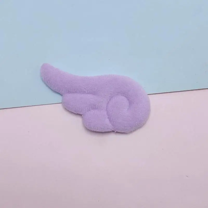 

39BC 10pcs DIY Clothing Patches Scarves Plush Angel Wing Keychain Hairpin Decors