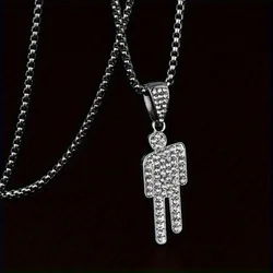 Creative Tilted Head Necklace, Fashionable Hip-hop Street Style, Unique Fashion High Street Pendant Accessories