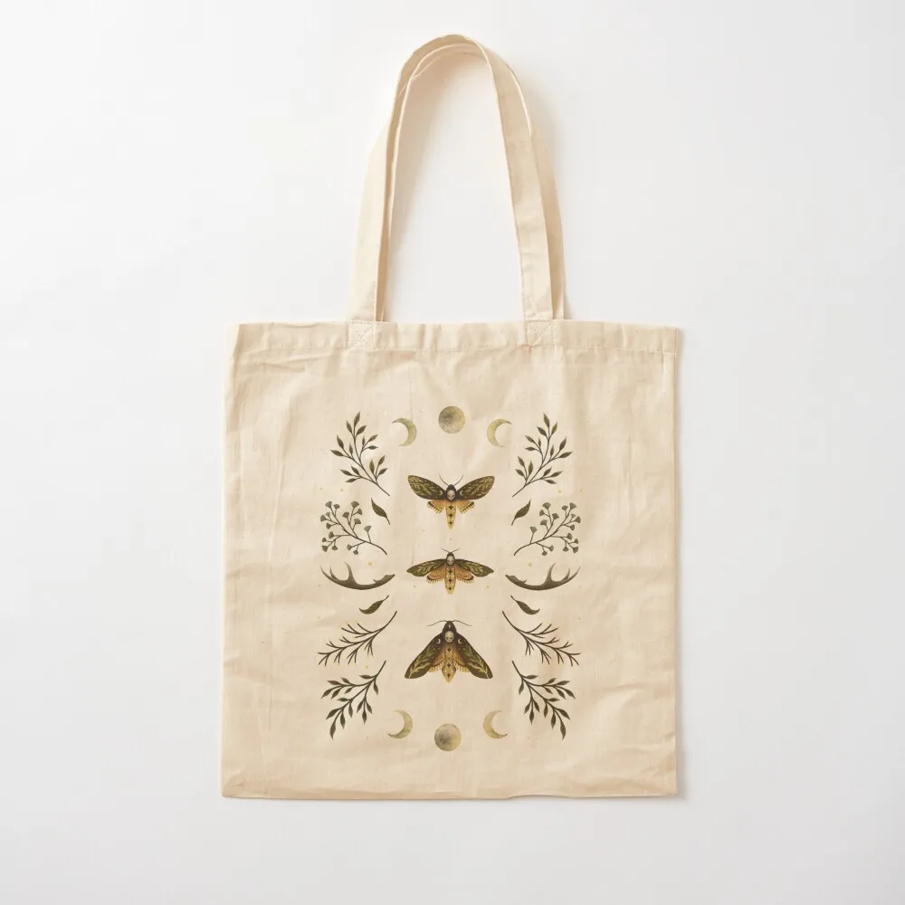 Death Head Moths Night Tote Bag foldable reusable bag Women bags Canvas Tote Bag