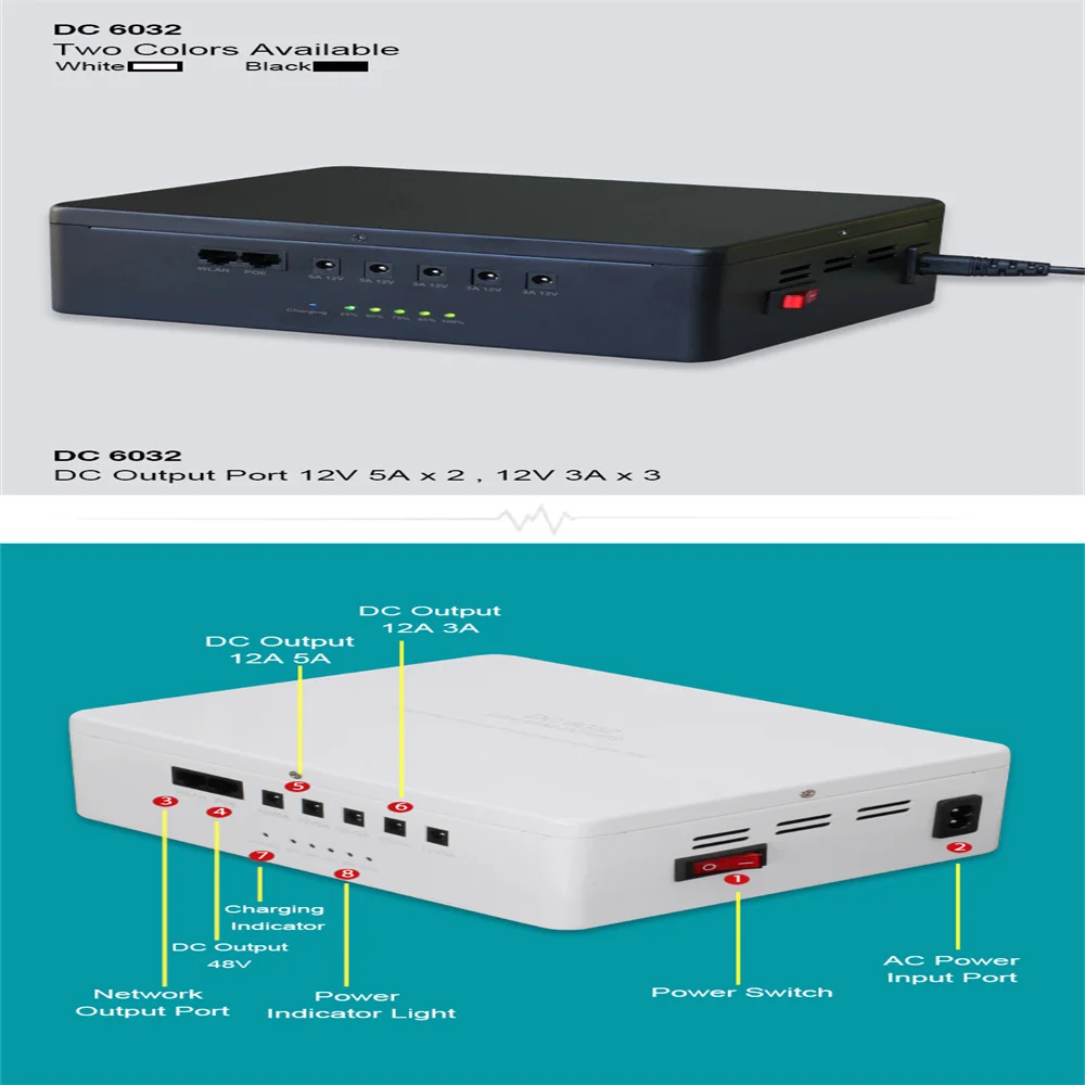 DC UPS uninterruptible power supply Router/Modem/switch/access contro camera and other equipment dedicated