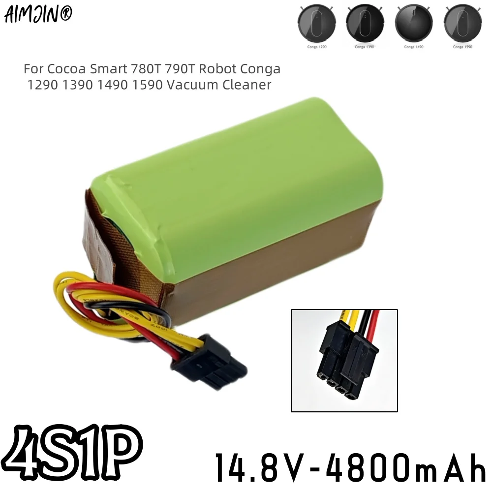 

4s1p аккумулятор для умного пылесоса 14,8 В для Cecotec Conga 1290 1390 1490 1590 Genio Deluxe 370 Gutrend Echo 520