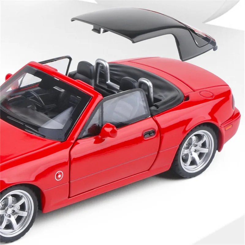 MAZDA-MX-5 Alloy Sports Car Model, Diecasts Metal Racing Car, Som e Luz, Coleção de Simulação, Brinquedos Infantis, Presente, 1:32