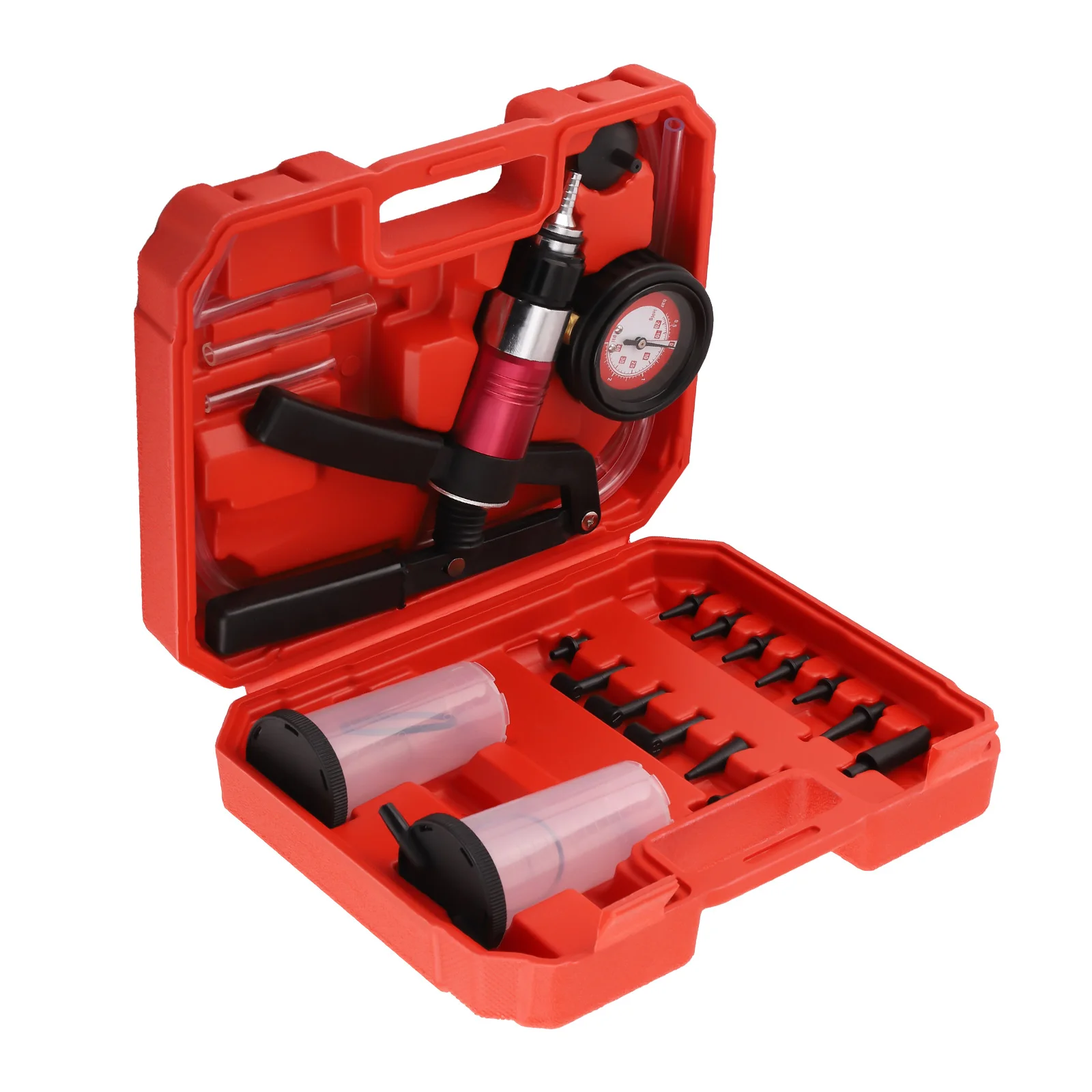 

Комплект для проверки вакуумного насоса-тестера давления, адаптеры для прокачки тормозной жидкости, манометр