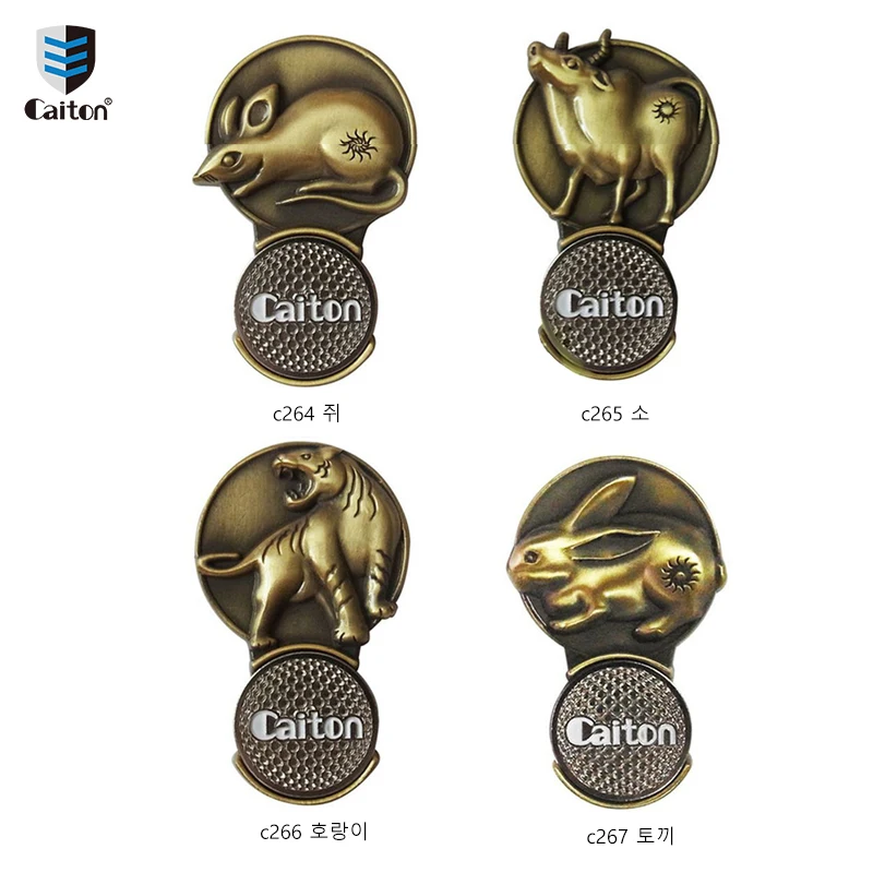 Caiton 1PCS Golf Twelve Zodiac Series Series Dragon Snake Pig, Rabbit, Chicken Dog Cock Accessories Marking Golf Ball