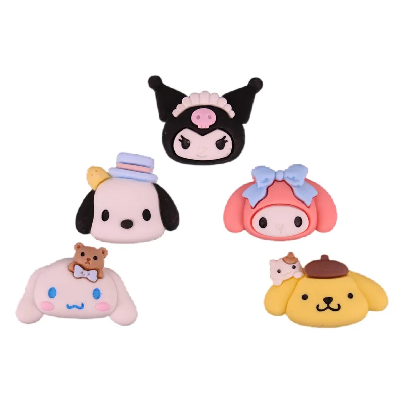 10Pcs Cinnamoroll Accessories Kawaii Sanrio Kuromi Pachacco Japanese Cartoon Phone Case Decoration Kids Stationery Box Sticker