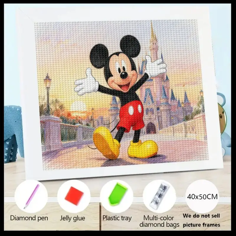 

1 шт., комплект алмазной живописи с Микки Маусом Disney Castle 5D, DIY Happy Cartoon Character Art Craft для детей и взрослых, Spar