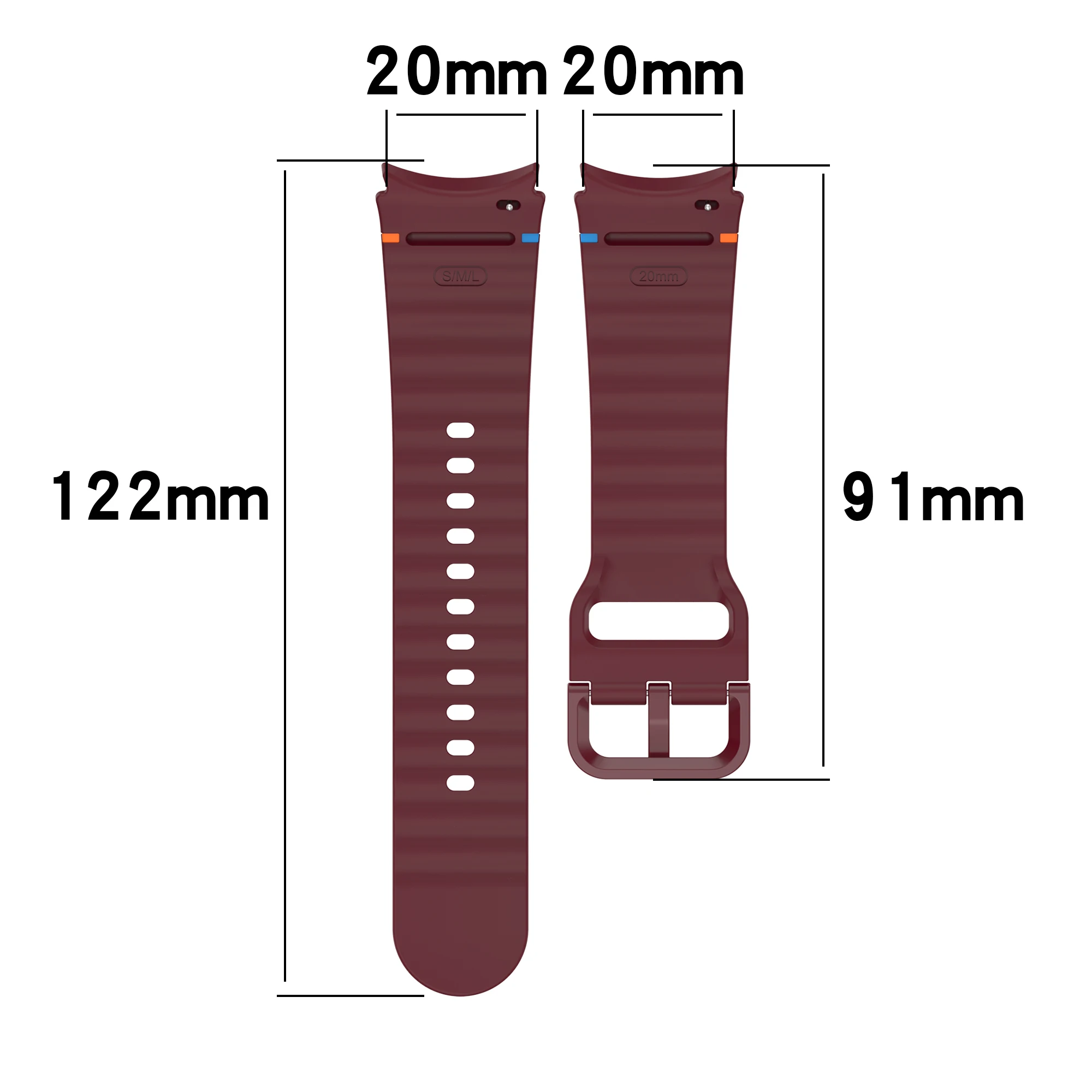 Silicone Strap For Samsung Galaxy Watch 7/6/5/4 44mm 40mm 5 Pro Official Wave Bracelet Galaxy Watch FE/6 Classic 47mm 43mm Band
