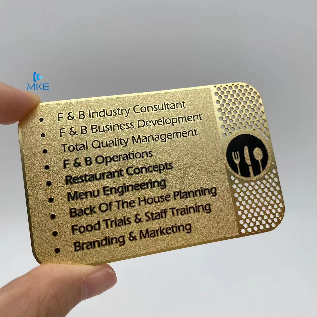 

Stainless Steel Gold Plated Cutout Matt Texture with Gold Edges Business Gift Luxury Metal Cards