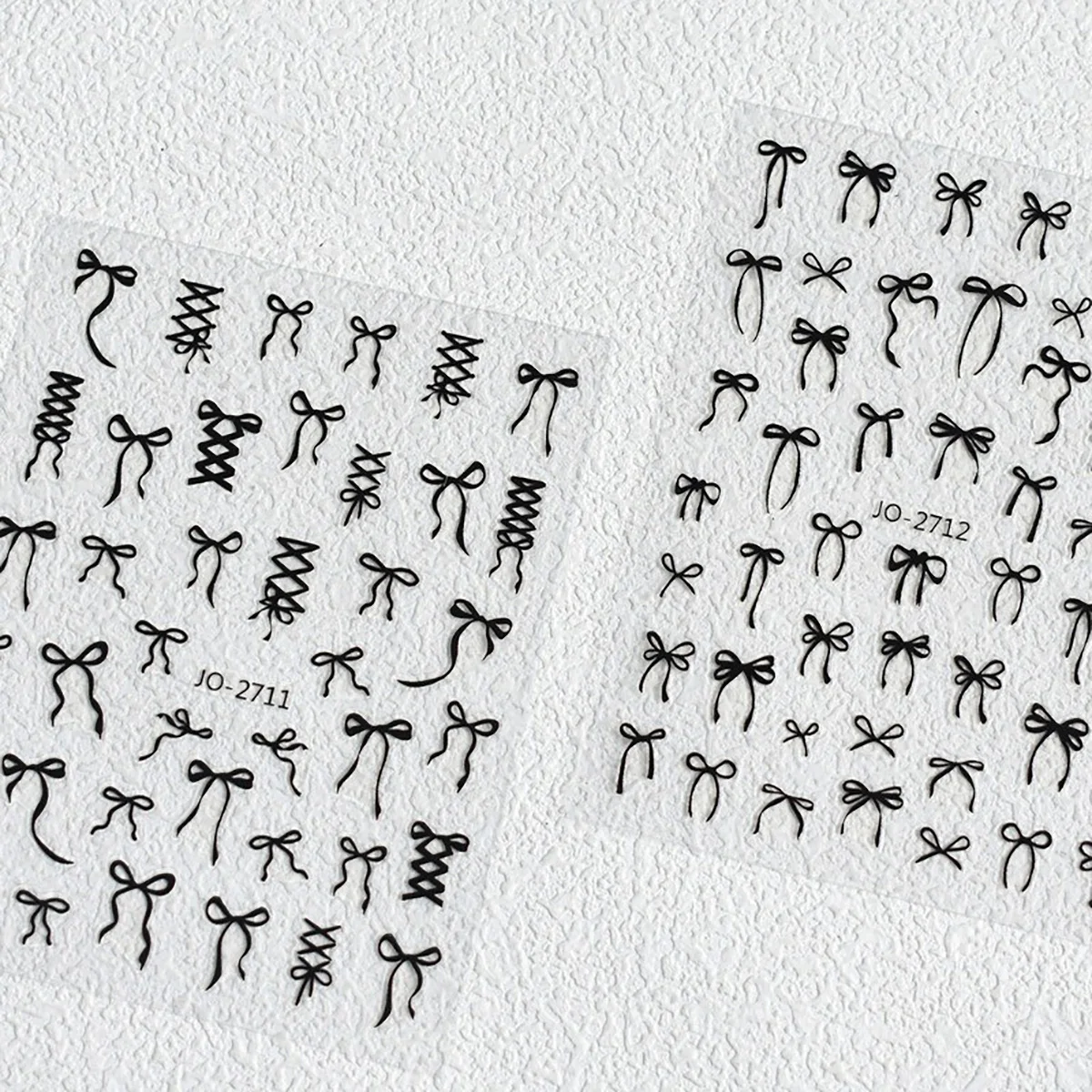 3D 블랙 레드 핑크 네일 스티커 Bowknot 네일 데칼 리본 나비 매듭 자기 접착제 네일 슬라이더 DIY 매니큐어 장식