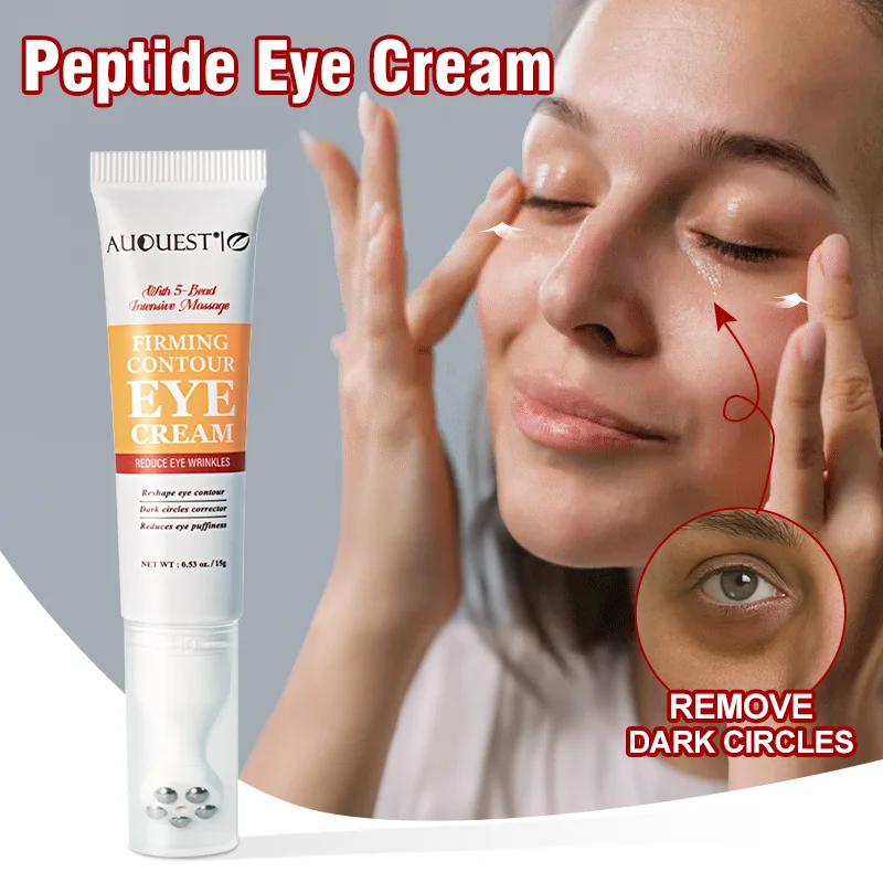 

Пептидный крем для глаз, темные круги, средство для удаления мешков под глазами, роликовый массажер с кофеином, крем-лифтинг с коллагеном, укрепляющий уход за кожей вокруг глаз