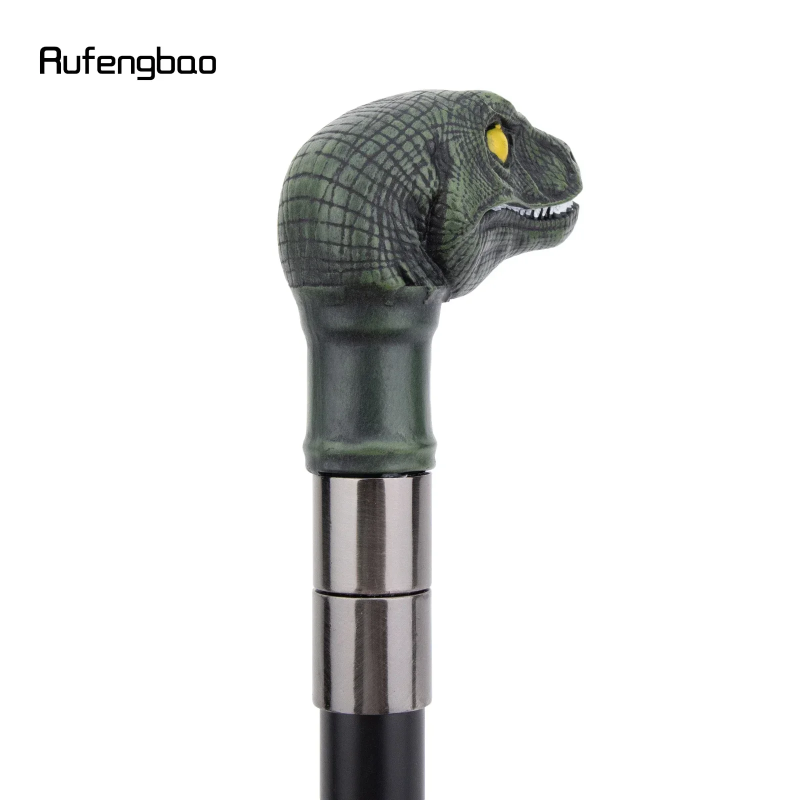 الأخضر الراتنج ديناصور عصا للمشي موضة الزخرفية الصلب عصا شهم أنيقة تأثيري قصب مقبض كروسيير 94 سنتيمتر